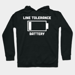 Line Tolerance Battery (White) Hoodie